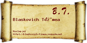 Blaskovich Tímea névjegykártya