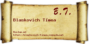 Blaskovich Tímea névjegykártya