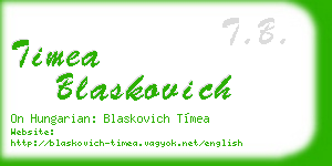 timea blaskovich business card